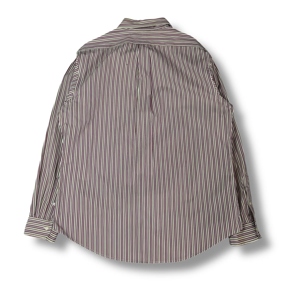 폴로 랄프로렌 레드 옐로우 스트라이프 긴팔 셔츠 커스텀핏 XL 상품이미지3