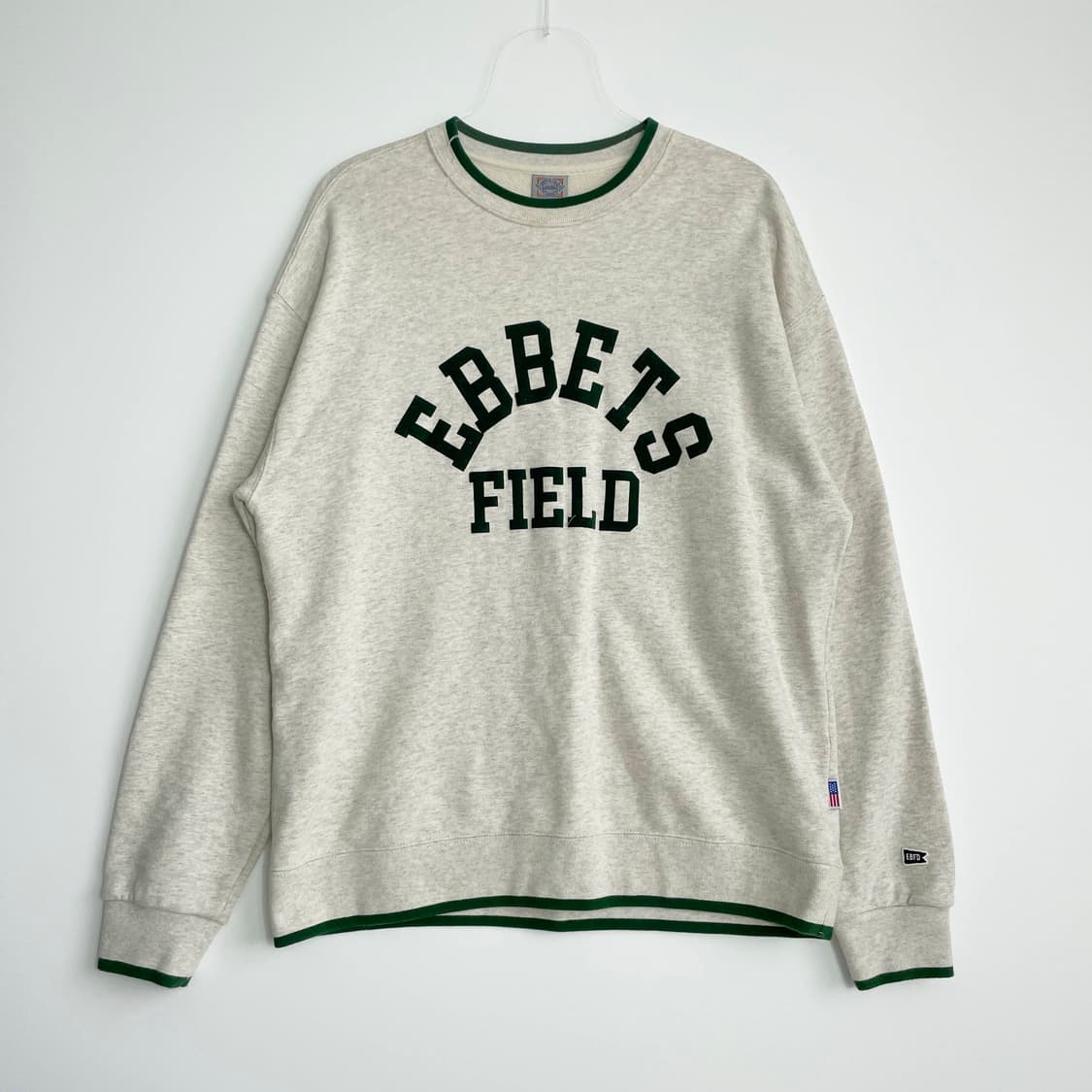 B2 이벳필드(Ebbets Field) 아치 로고 립배색 맨투맨 M사이즈 상품이미지1