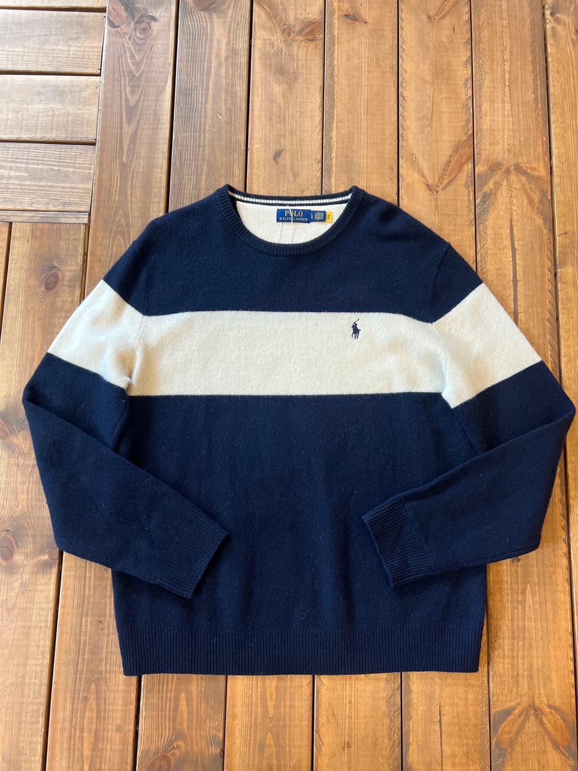 폴로 네이비 화이트 니트 상품이미지6
