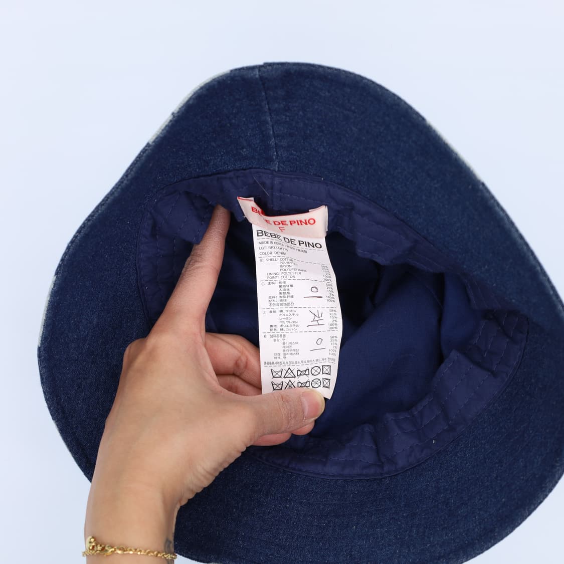 [F] 베베드피노 키즈 데님 버킷햇 모자 1229H2 상품이미지3