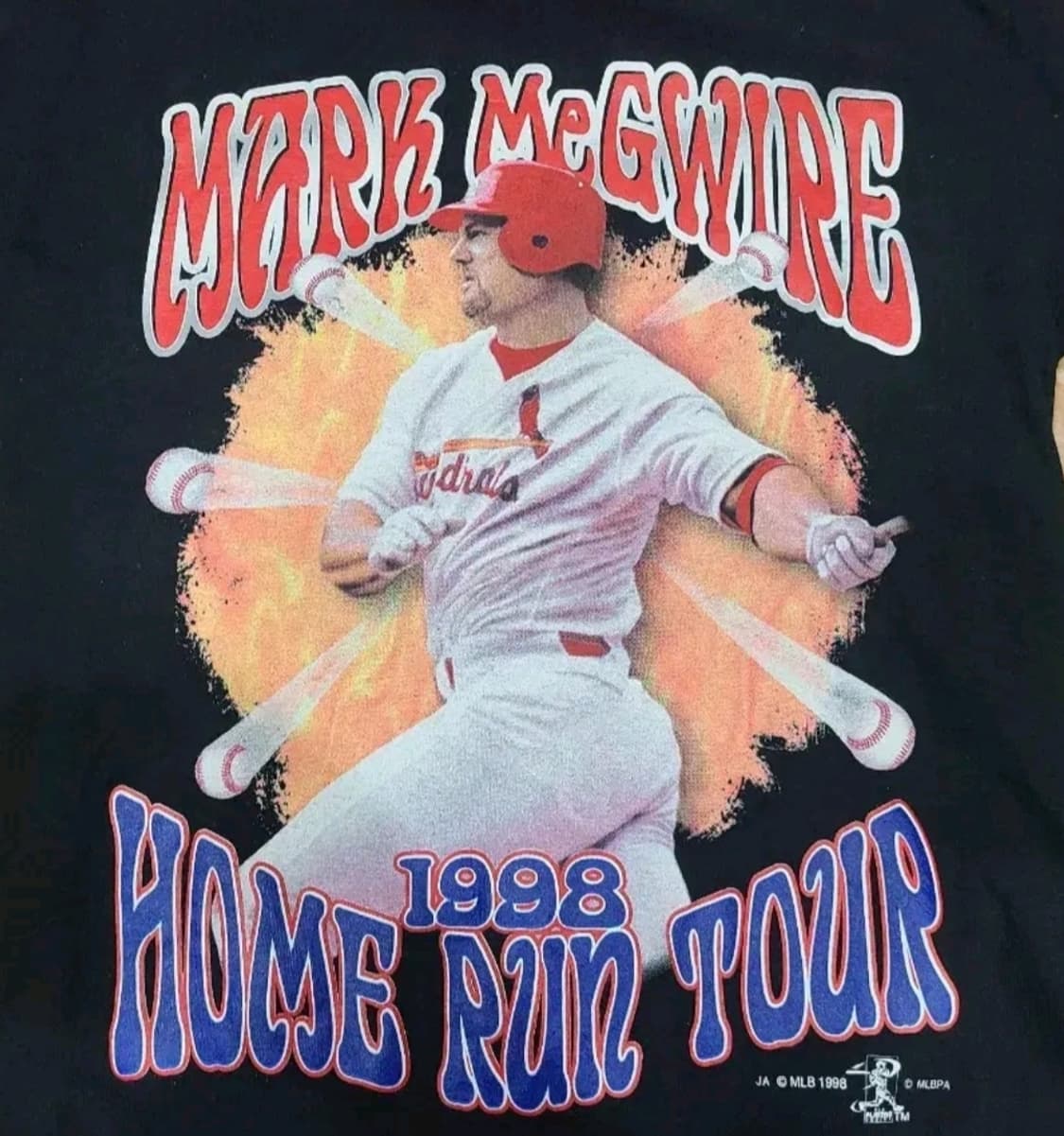 1998 세인트루이스 카디널스 마크맥과이어 홈런투어 빈티지티셔츠 상품이미지2