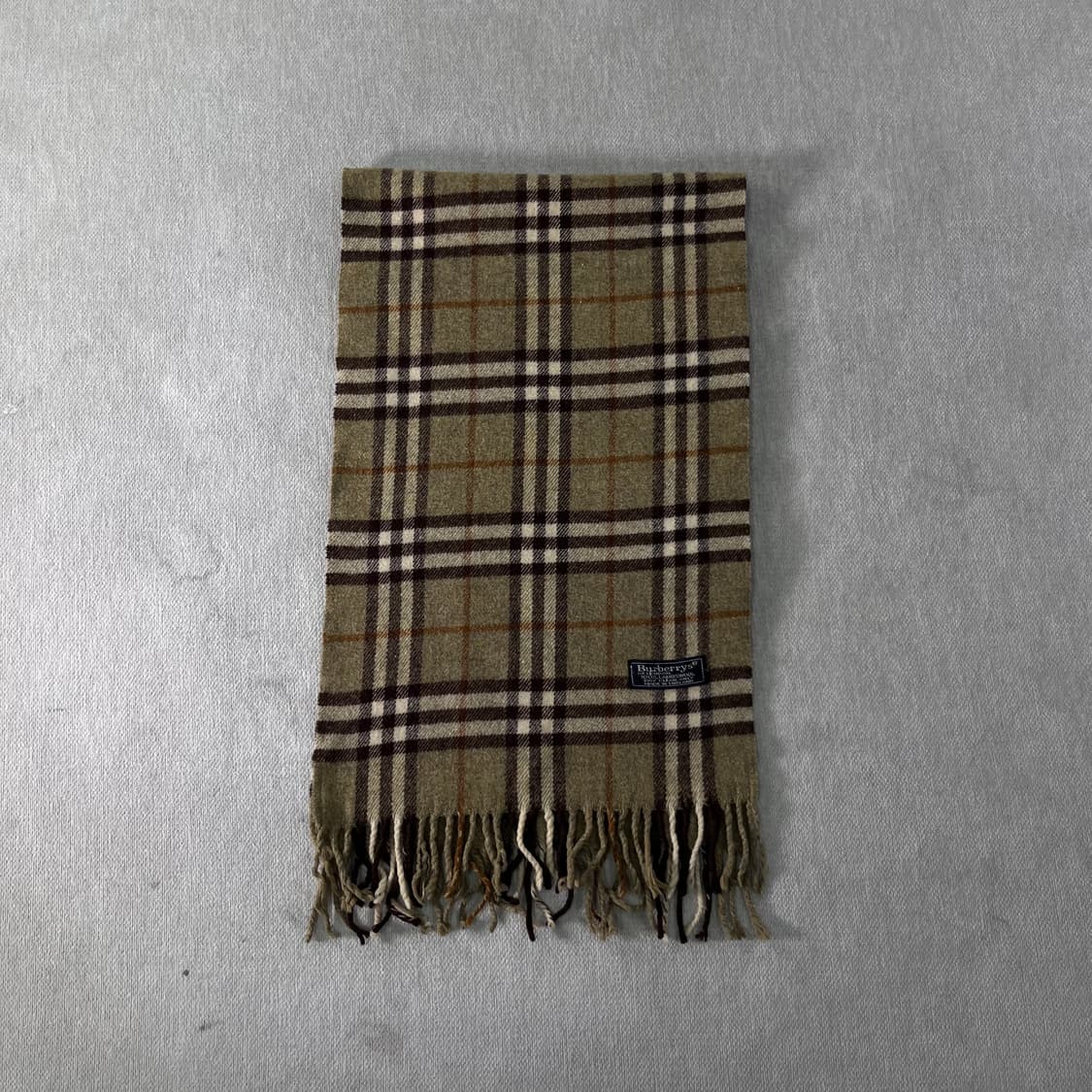 버버리 노바체크 램스울 그린 머플러  상품이미지2