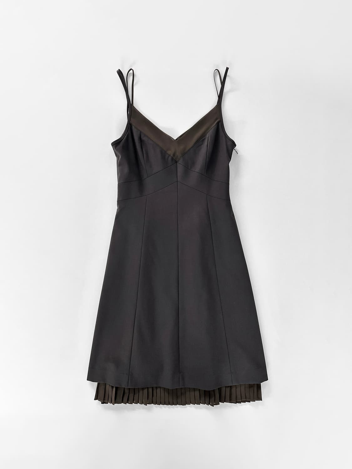 띠어리 울 블랜드 플리츠 헴 슬립 드레스 상품이미지4