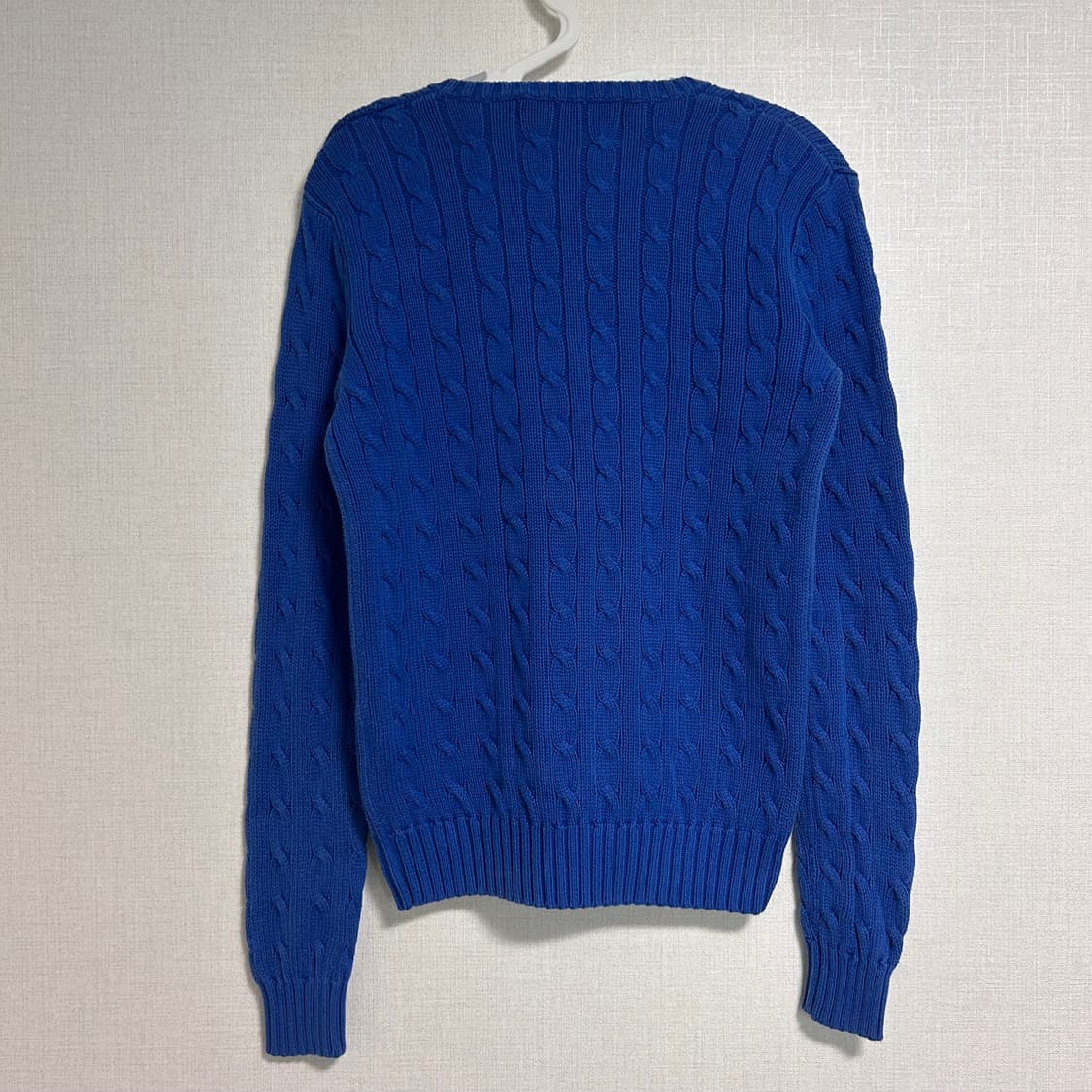 폴로 랄프로렌 브이넥 꽈배기 니트 블루 코발트블루 S  상품이미지6