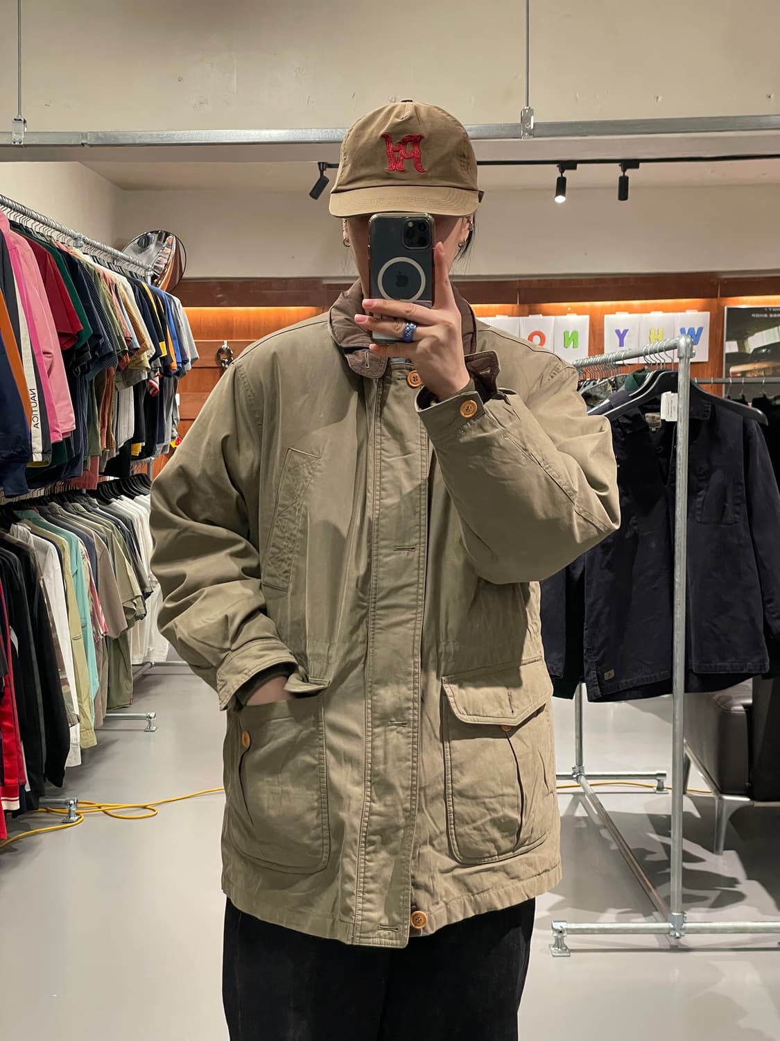 빈티지 사파리 헌팅 자켓 (내피 분리 가능)   상품이미지1