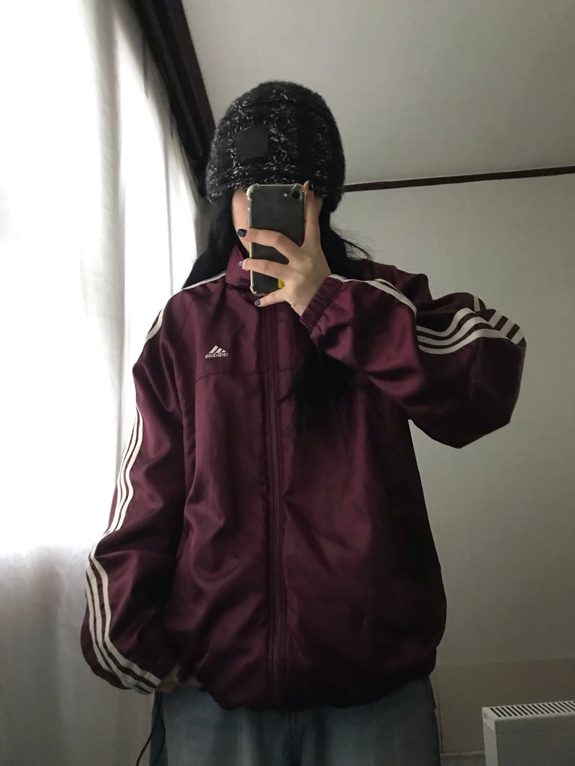 아디다스 00s 버건디 바람막이 상품이미지1