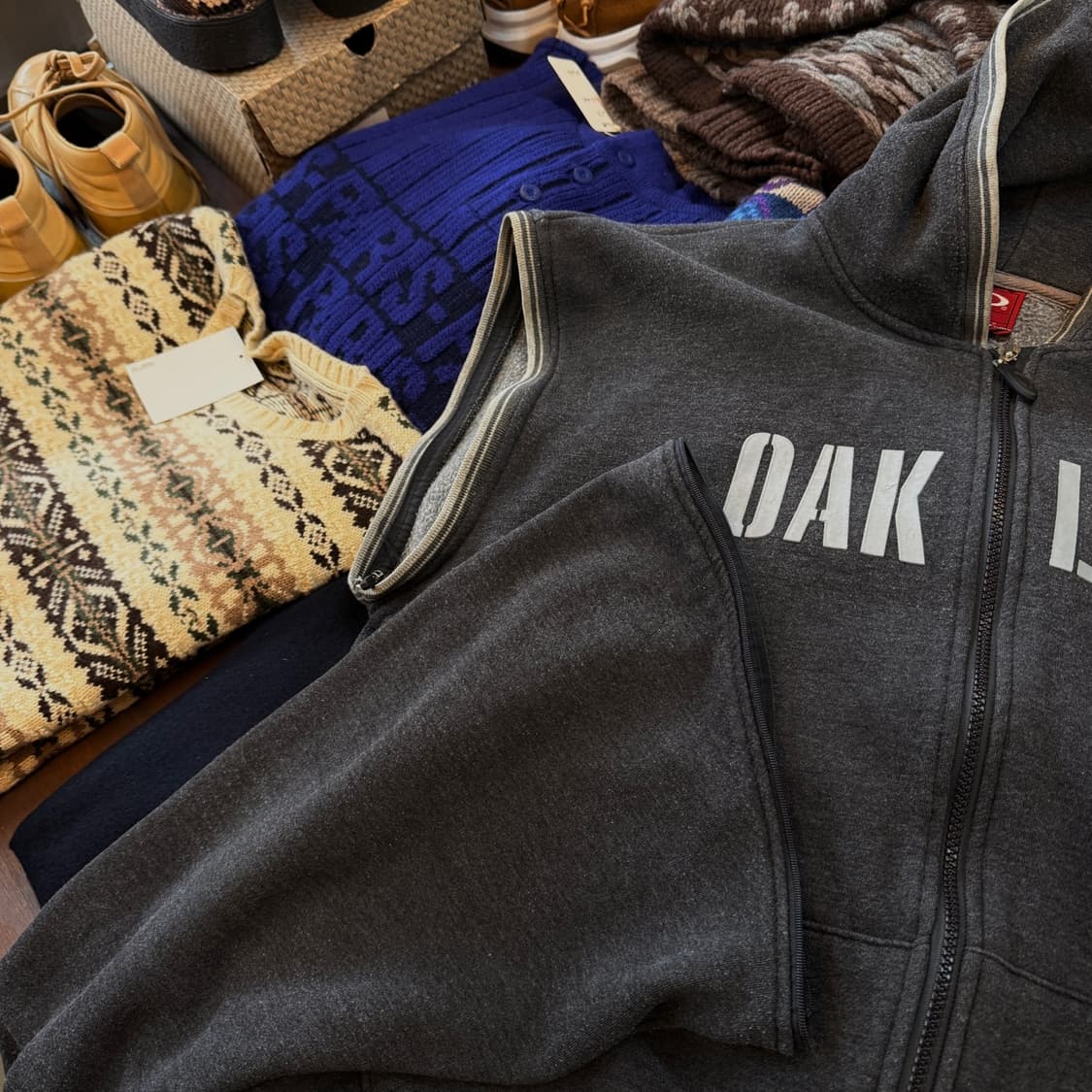 90 ~ 00S 오클리 소프트웨어 트랜스폼 후드 집업자켓 XL 상품이미지9