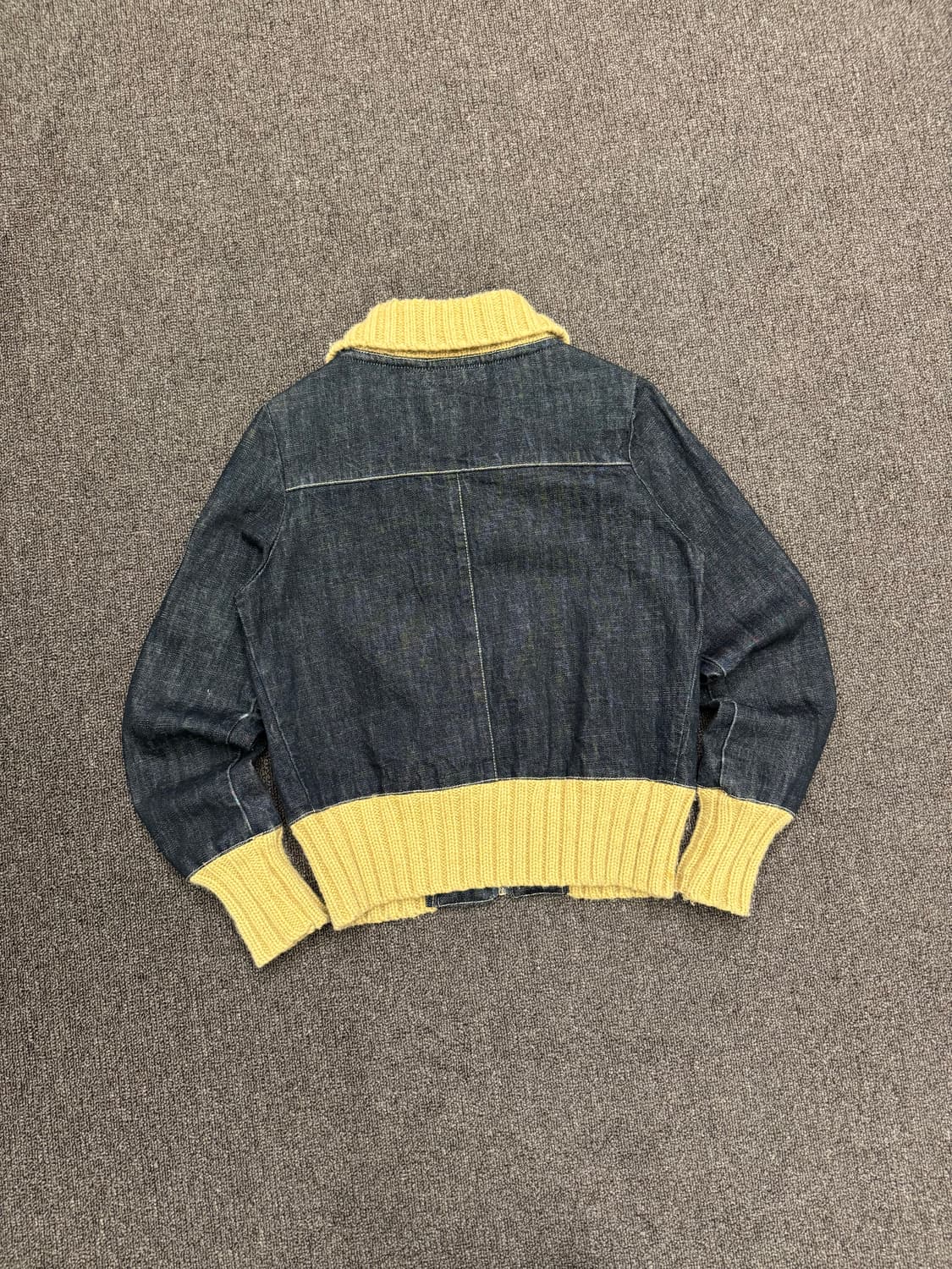 S)QZYZ 빈티지 니트 카라 여성 데님 자켓 상품이미지7