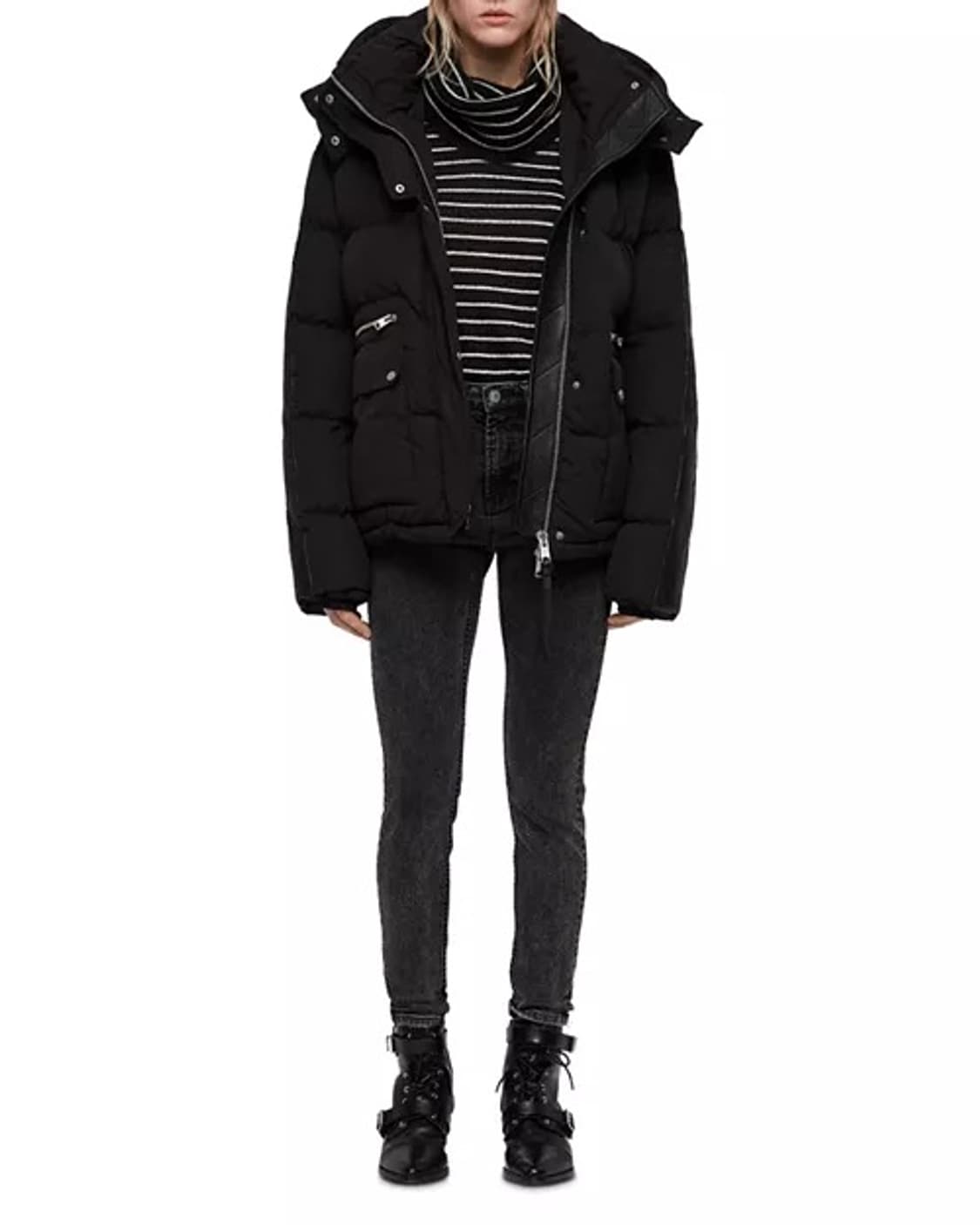 올세인츠 패딩 S 블랙 상품이미지4