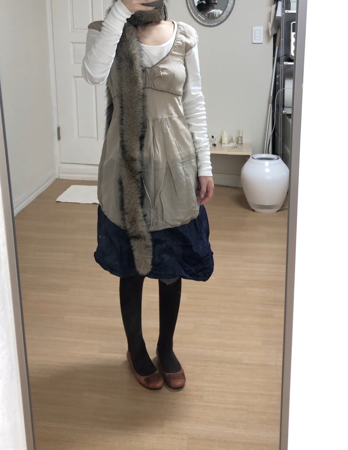 [직수입] 빈티지 코튼 실크 드레스와 스커트 2 set 상품이미지1