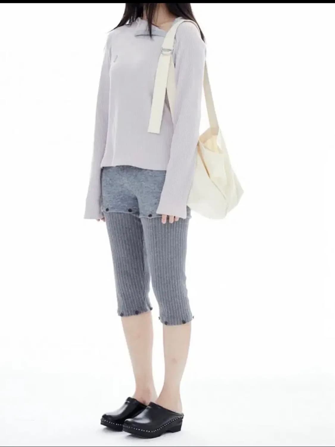 할로미늄 3 PARTS GATHERED LEGGINGS / GRAY 상품이미지2