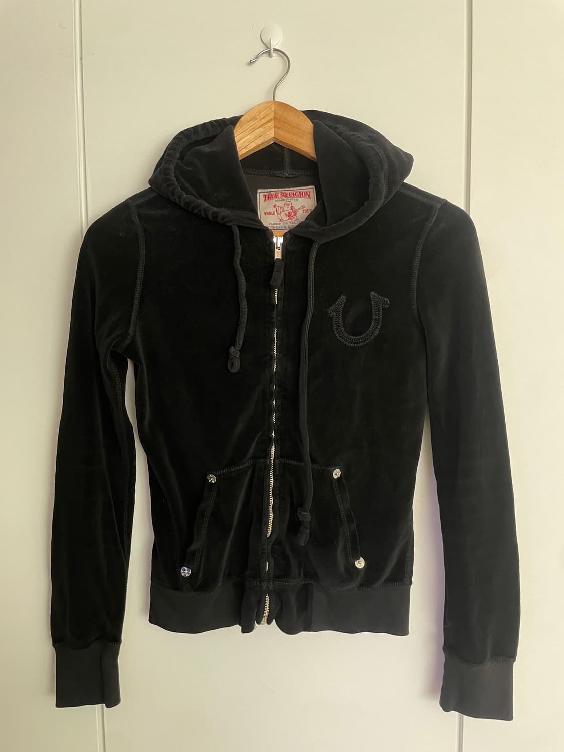 True Religion 벨벳 후드 집업 xs 상품이미지1