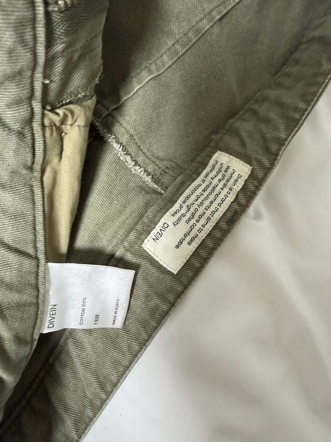 다이브인 워시드 베른 카고 카키1 상품이미지4