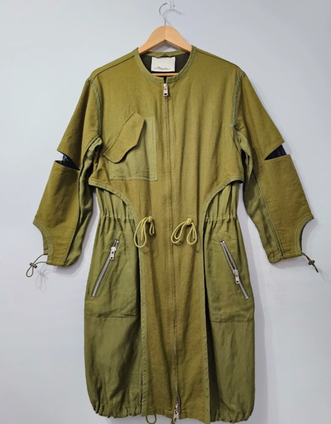 3.1 필립 림 그린 캔버스 아노락 롱코트 ~66 상품이미지3
