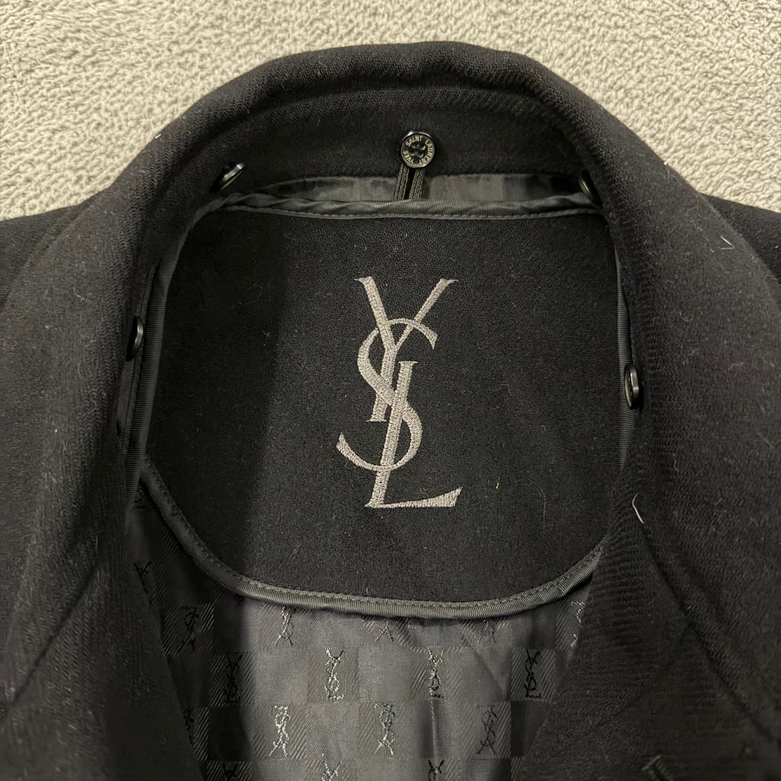 [정품/100] YSL 입생로랑 캐시미어 블렌드 싱글 코트 상품이미지5