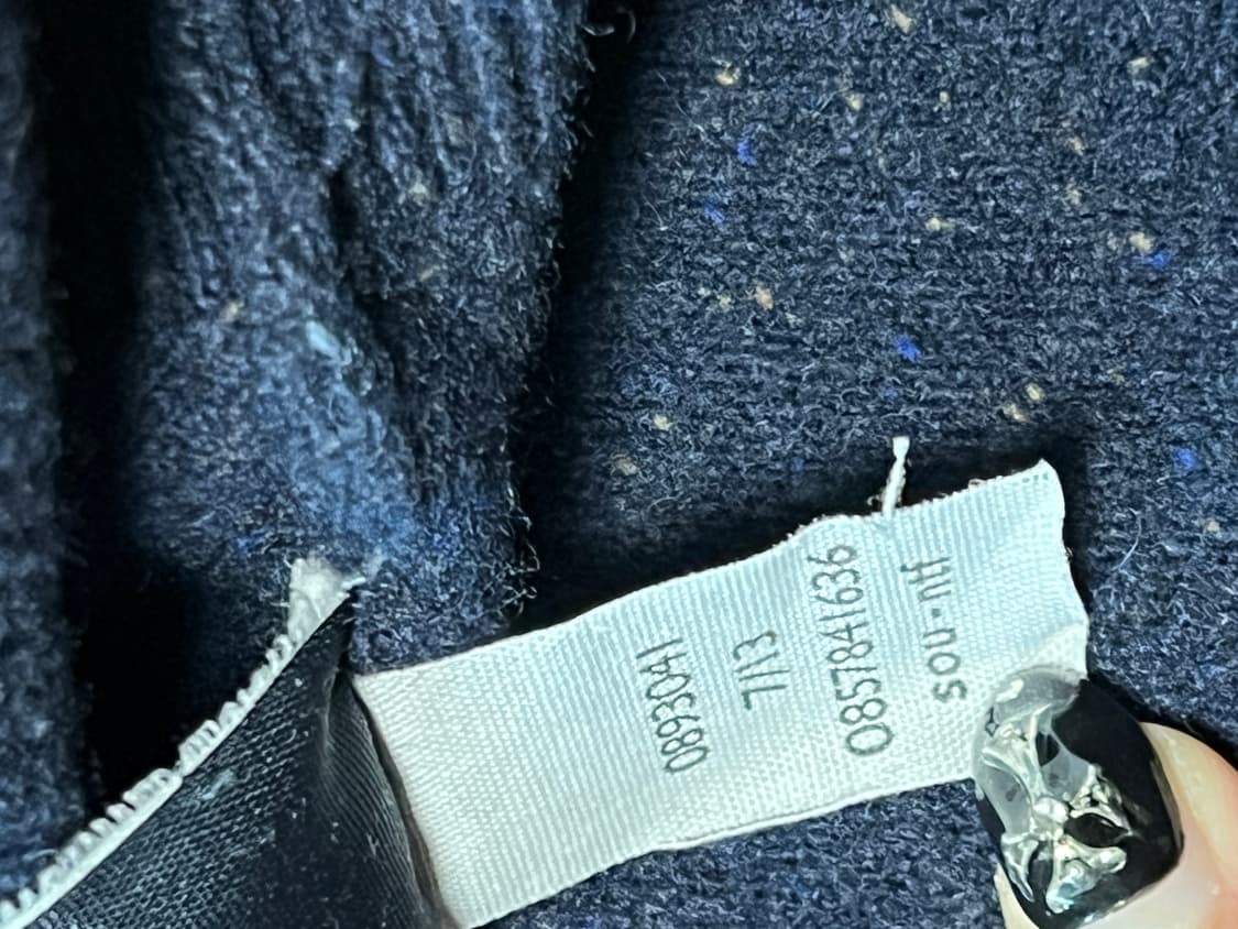 타미힐피거 램스울 엘보우패치 브이넥 니트 XL 네이비 상품이미지5