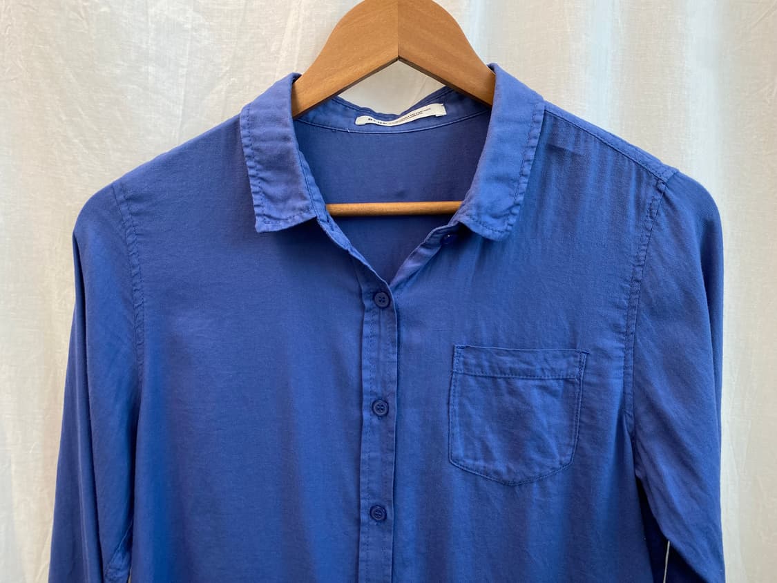 내추럴 블루 면셔츠(M) 상품이미지4