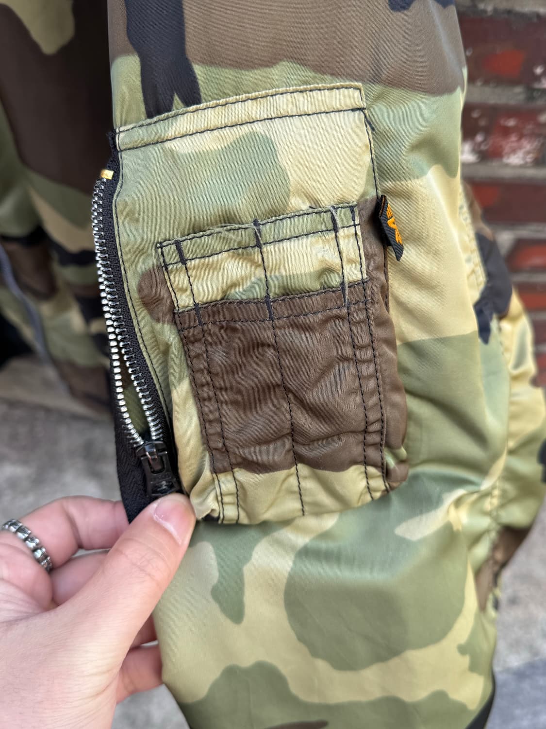 90s 알파인더스트리 우드랜드 카모 MA-1 항공자켓  상품이미지7