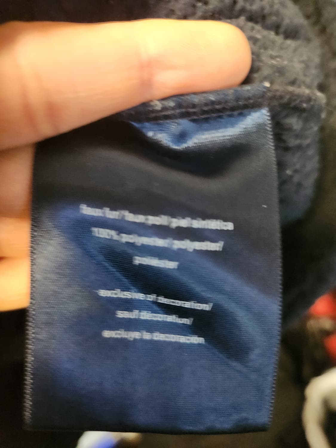 타미힐피거 여성 쉐르파 네이비 후리스 가디건 L 상품이미지4