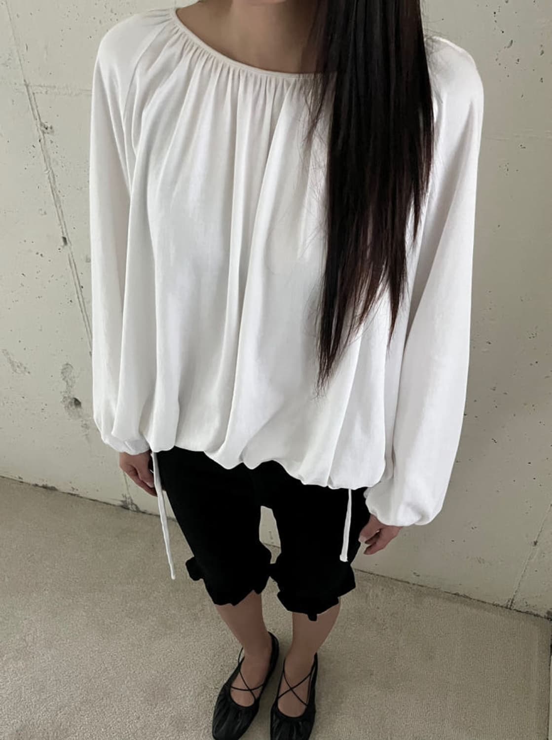 American Holic  hem string raglan top 상품이미지1