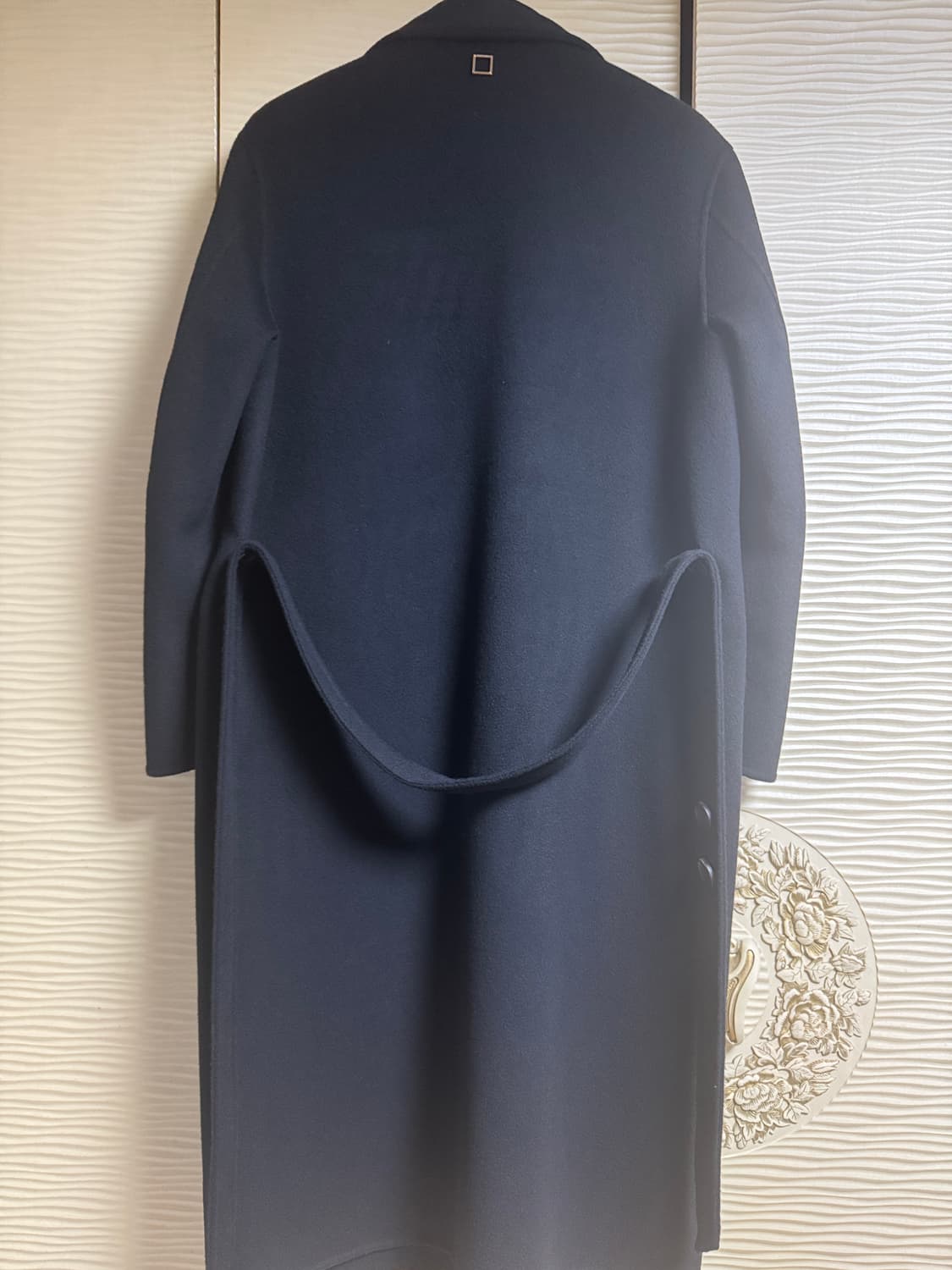 우영미 18Fw 숄카라 컬렉션 블랙 롱코트 44사이즈 실측기재 상품이미지3