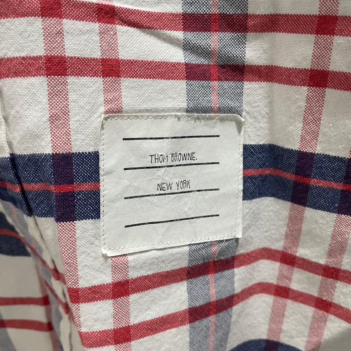 톰브라운/ 트리콜로 테이핑 옥스포드 체크 셔츠/ 4 상품이미지7