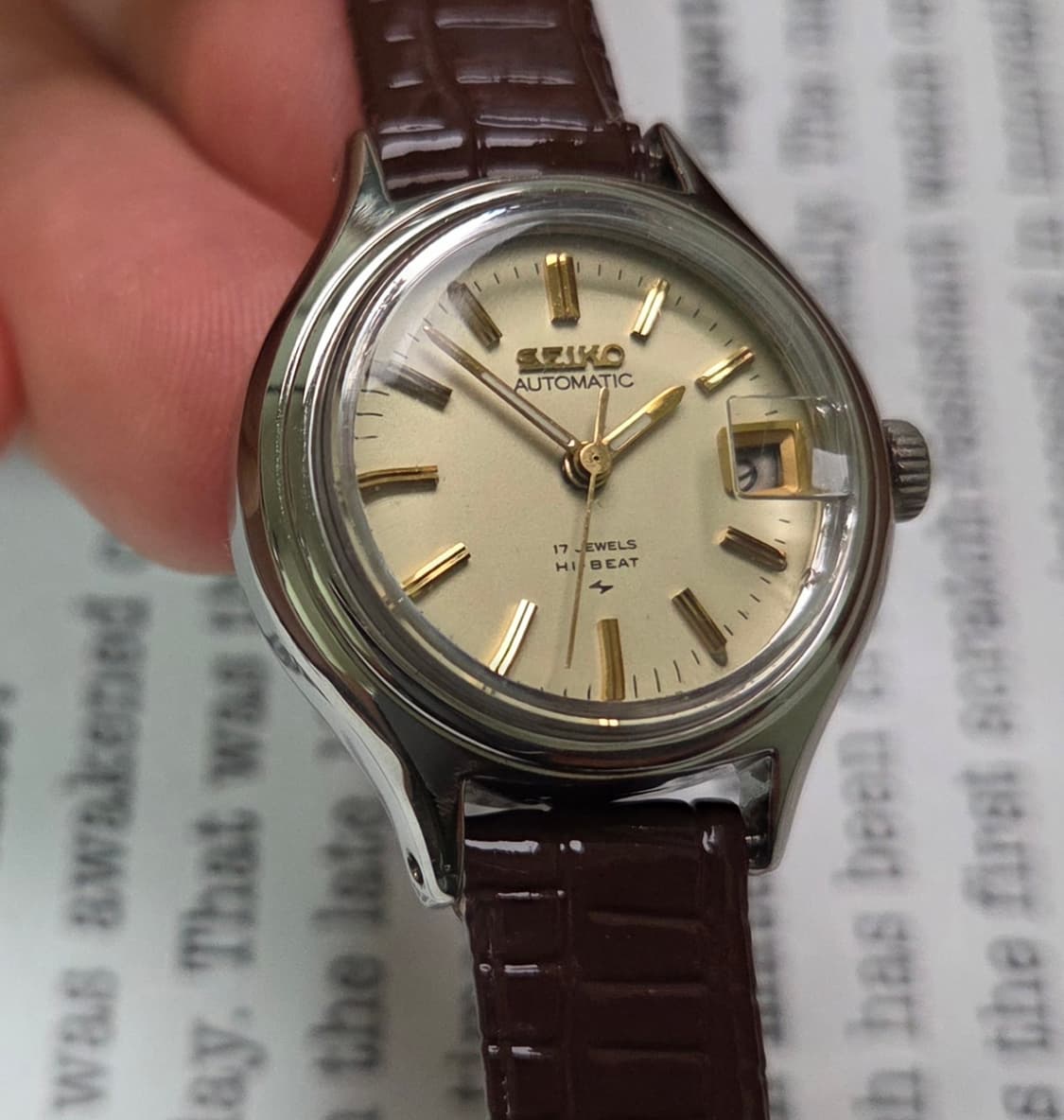 레어] 빈티지 세이코 고진동 하이비트 샴골판 여성용 오토매틱  상품이미지10