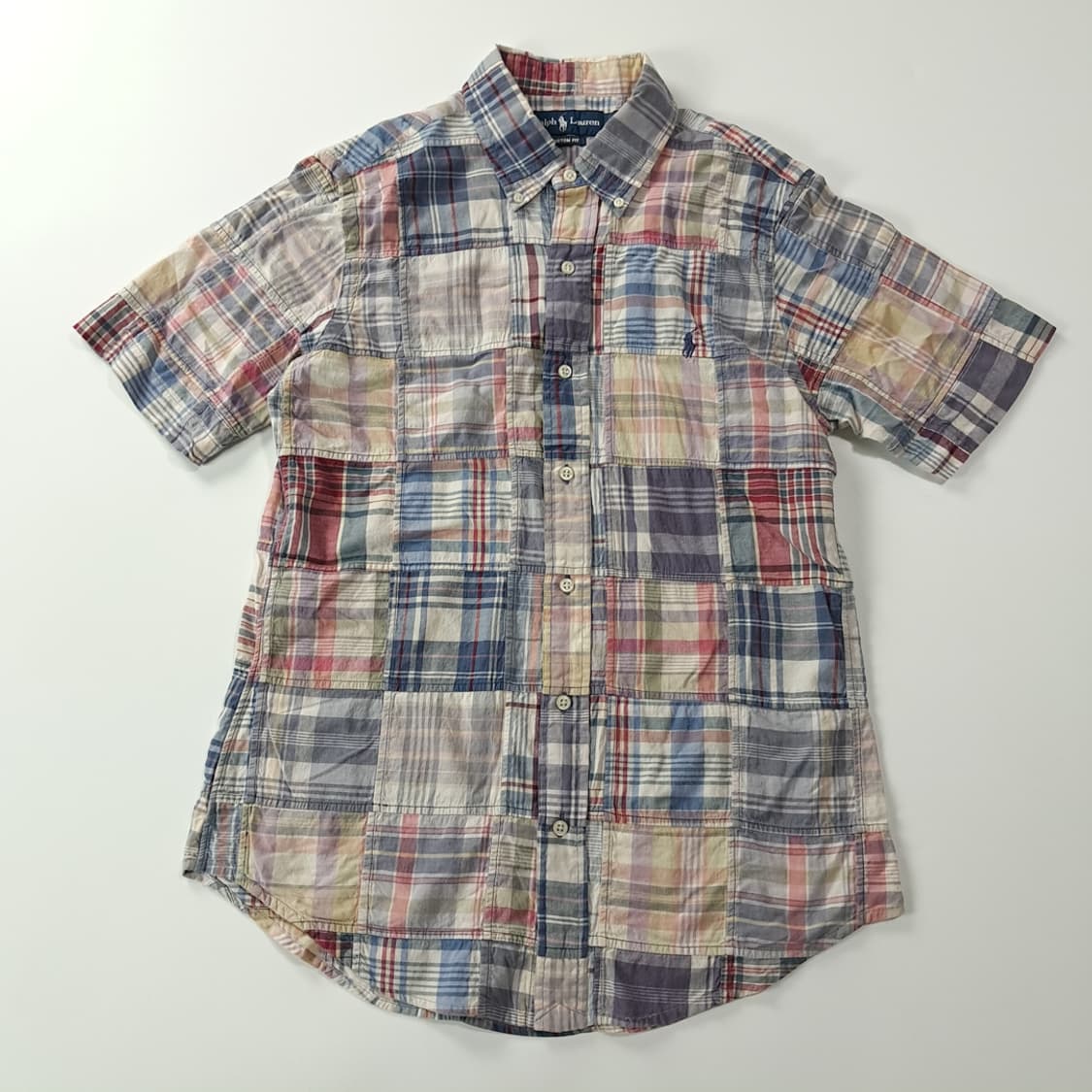 CK212 M 폴로 00s 패치워크 마드라스체크 반팔 셔츠 남방 상품이미지1