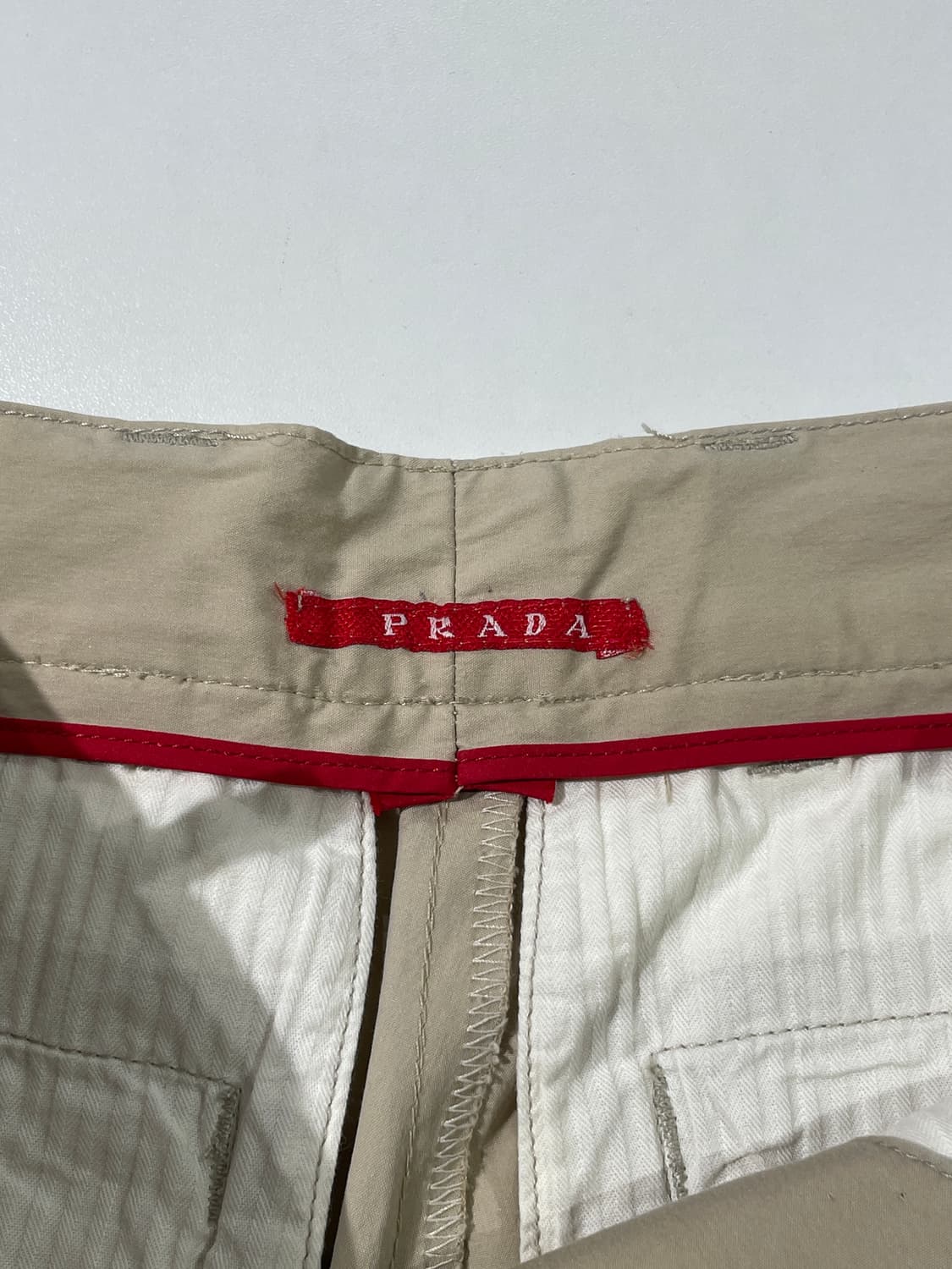 프라다 라이트 베이지 코튼 팬츠 상품이미지7