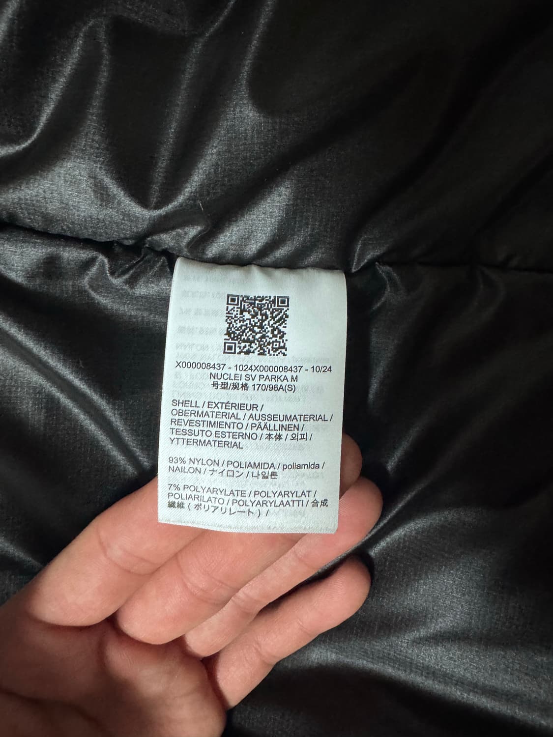 아크테릭스 누클리아이 SV 파카 블랙 S 상품이미지10