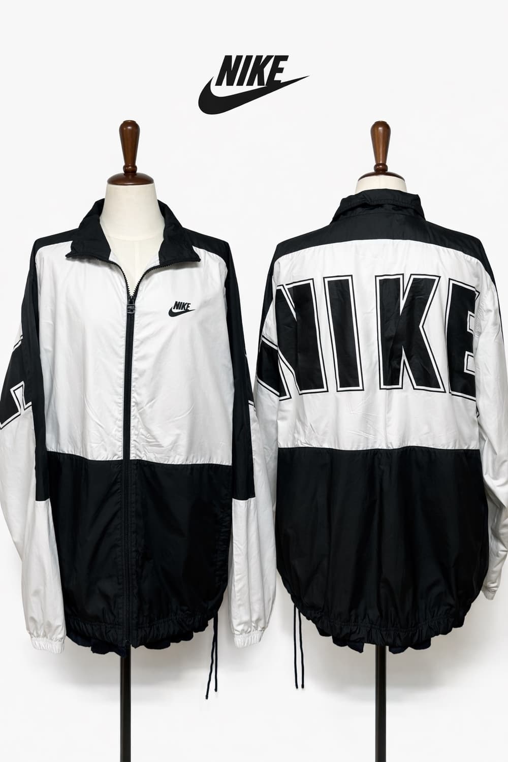 나이키 빅로고 배색 반집업 윈드브레이커 상품이미지1