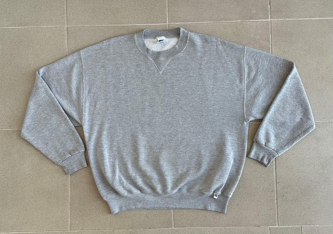 90s 빈티지 러셀 스웻셔츠 그레이 XL 상품이미지1