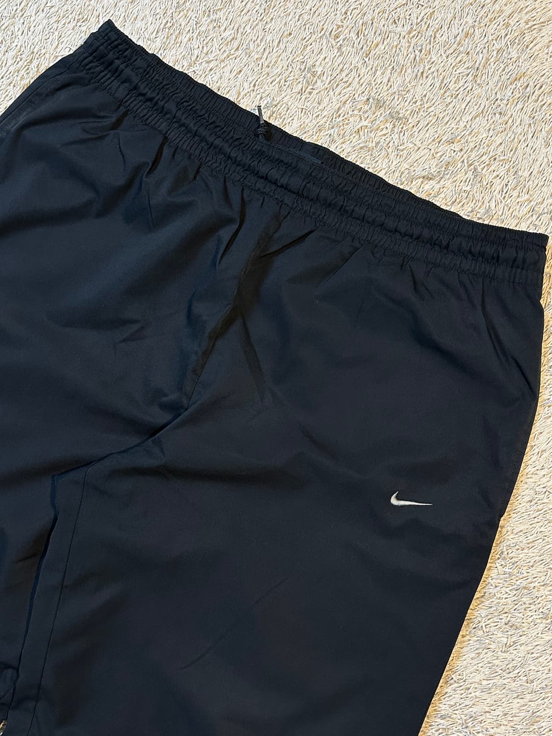 00's 나이키 올드스쿨 스우시 탈부착 나일론 트랙팬츠 블랙 상품이미지1