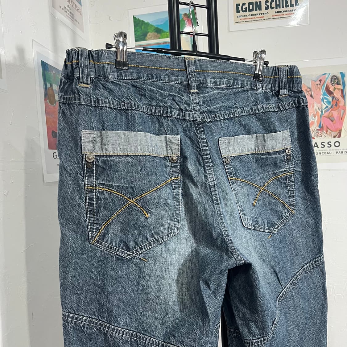 아일렛 디테일 데님 힙합팬츠 상품이미지5