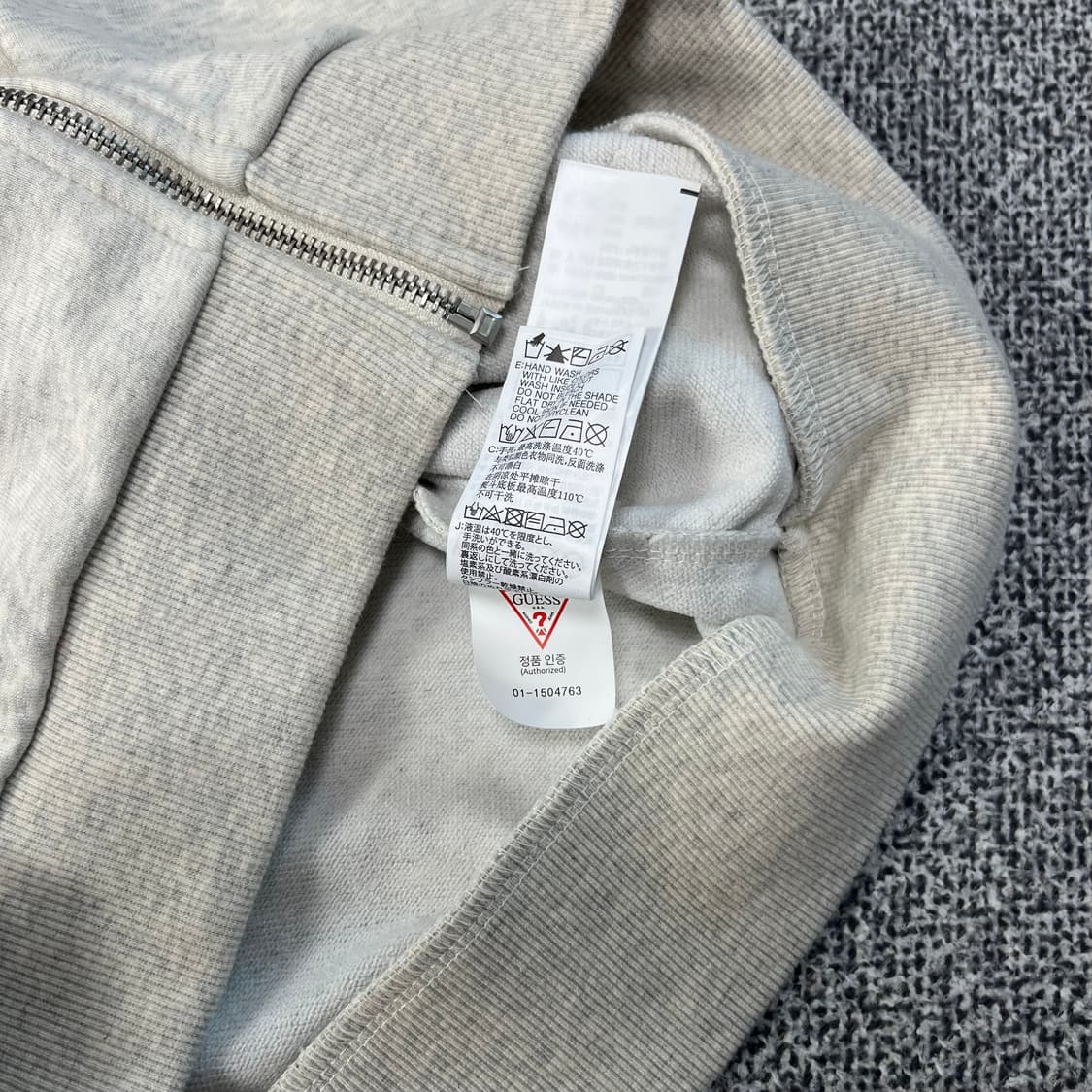 <게스 멜란지 화이트 후드집업> No.1433 상품이미지10