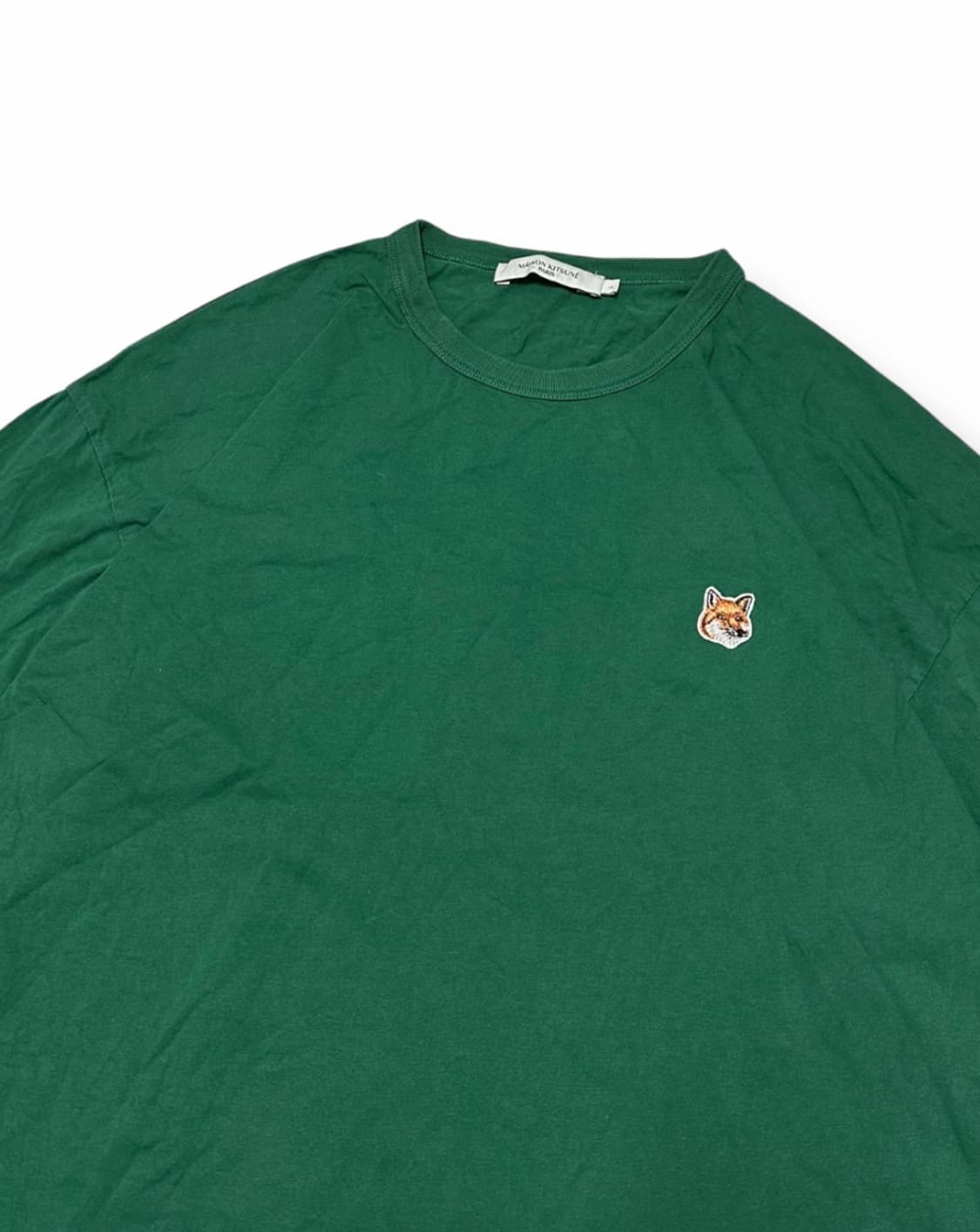 메종키츠네 폭스 긴팔 티셔츠 그린 상품이미지3