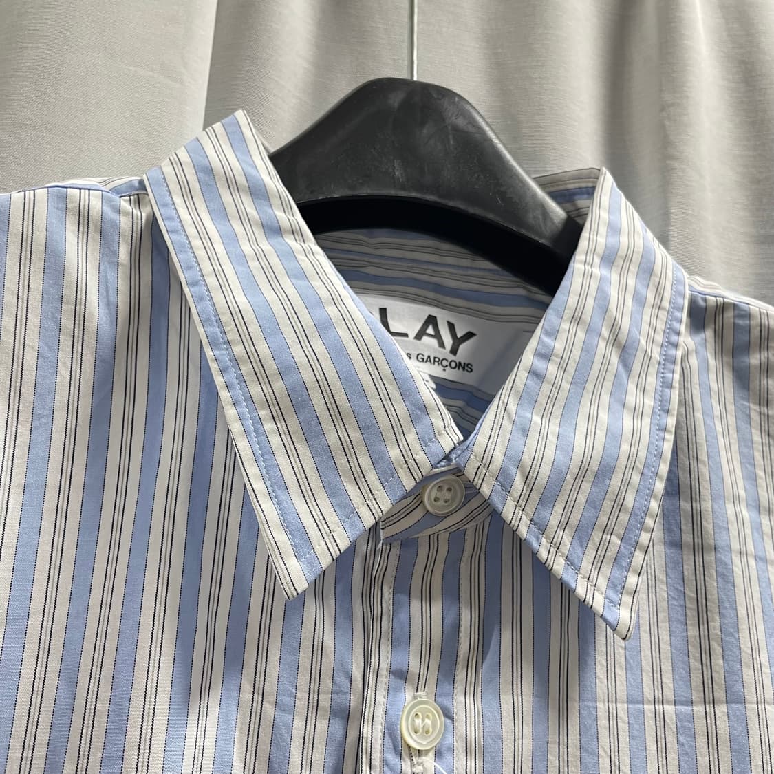 꼼데가르송/ 블랙하트 스트라이프 셔츠/ XL 상품이미지3