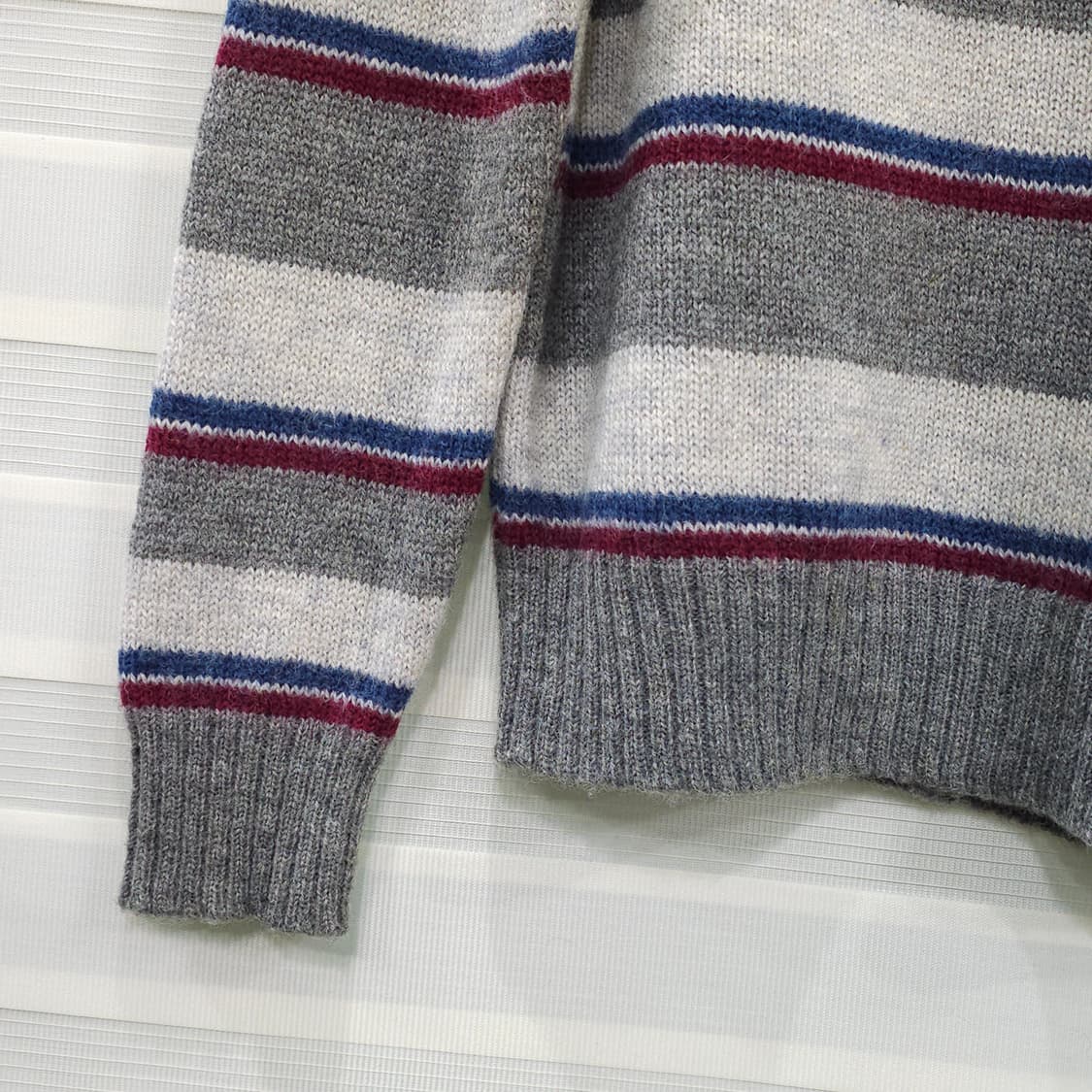 80s ROBERT BRUCE 스트라이프 니트 스웨터- M 상품이미지3
