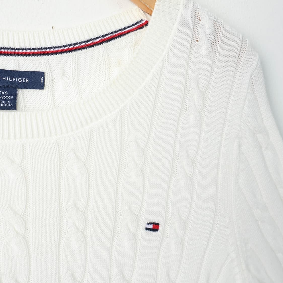 44/타미 코튼 케이블 니트티  상품이미지3