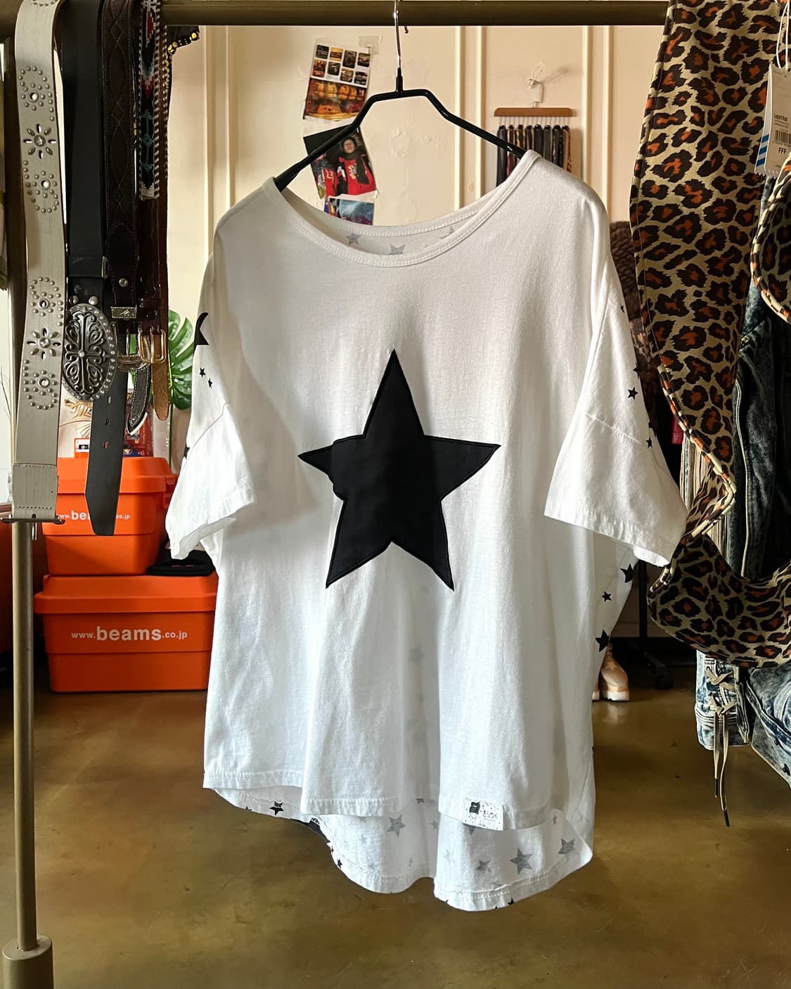00s Vintage Star Patchwork & Printed T 상품이미지4