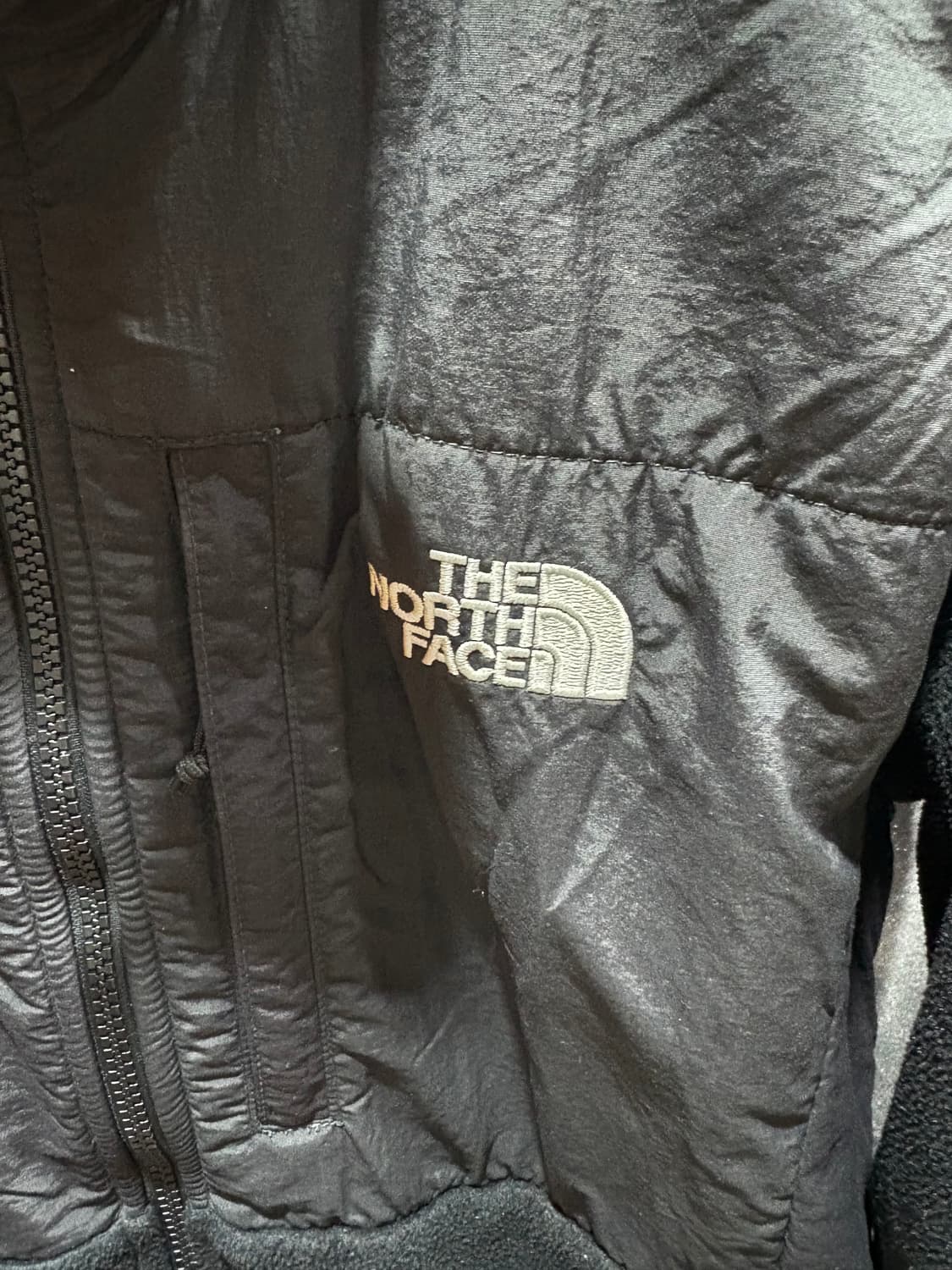 L 노스페이스 나일론 믹스 블랙 플리스 상품이미지4