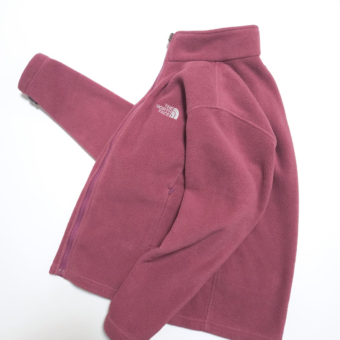 노스페이스 우먼 폴라 플리스 집업 자켓 라즈베리 상품이미지3