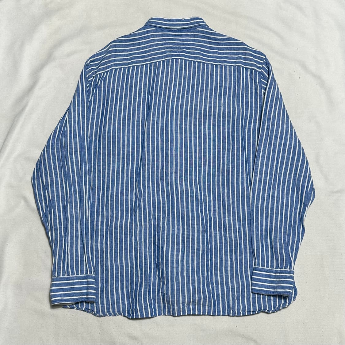 XXL 타미힐피거 스카이블루 스트라이프 린넨 셔츠 상품이미지3