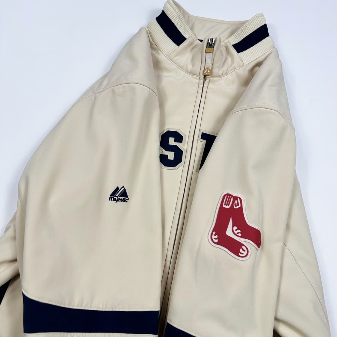 마제스틱 보스턴 아이보리 바시티 스타디움 자켓 (실측 XL) 상품이미지3