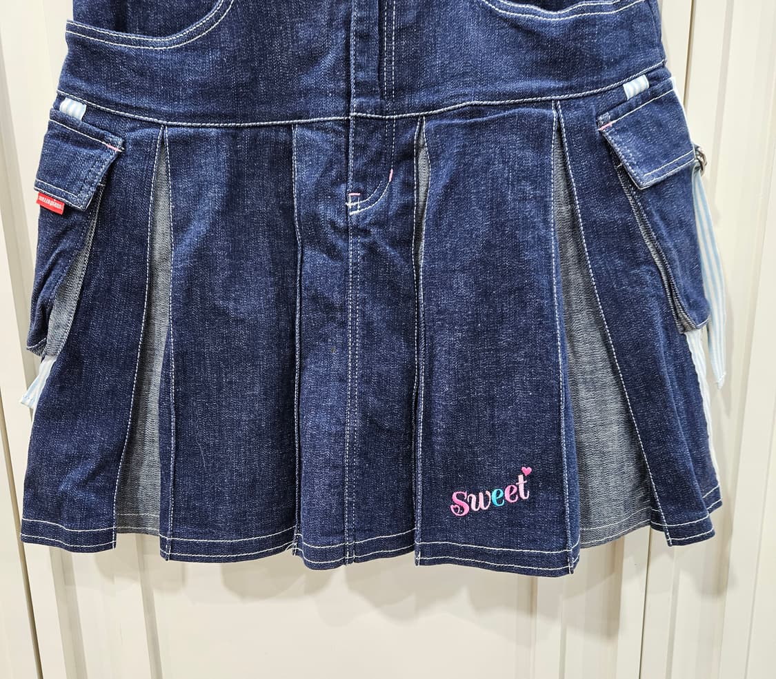 데님 플리츠 스커트 청치마 상품이미지3