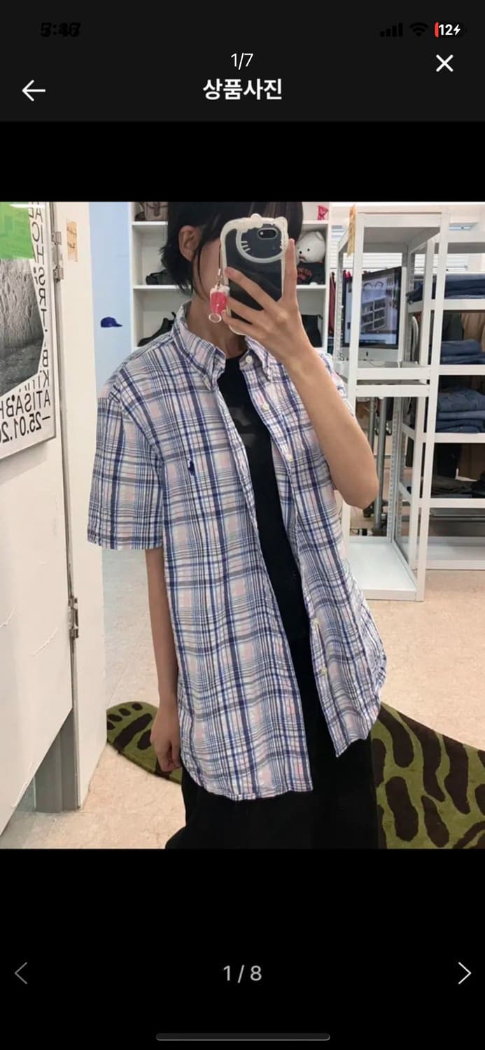 POLO 폴로 랄프로렌 체크 반팔 셔츠 상품이미지1