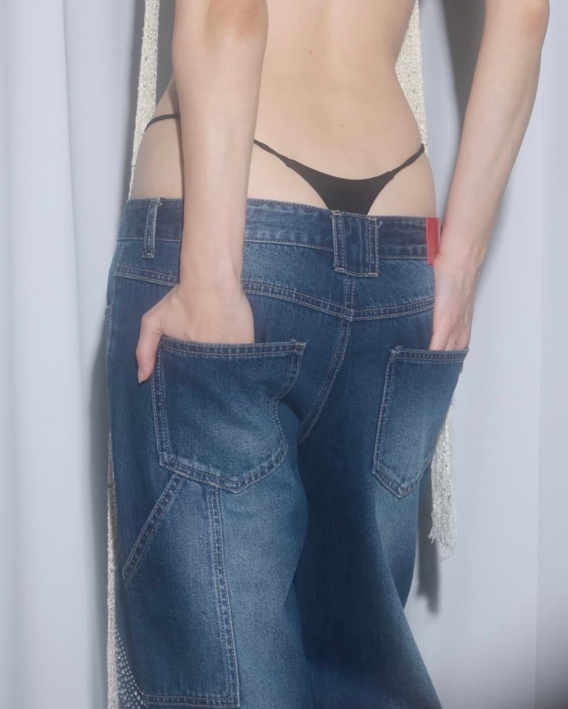 스컬프터 Rinestone Lowrise Denim L사이즈 상품이미지7