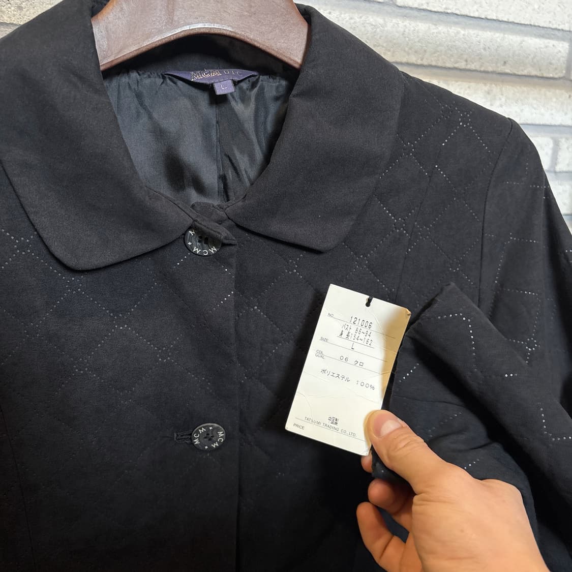 MCM 엠씨엠 클래식 패턴 카라자켓 음각퀼팅 데드스탁 디테일 블랙 상품이미지7