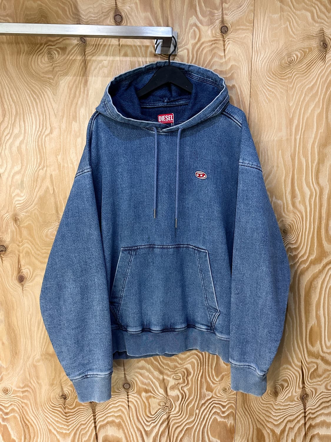 디젤 D-UM-RIB 트랙 데님 후드티 상품이미지4