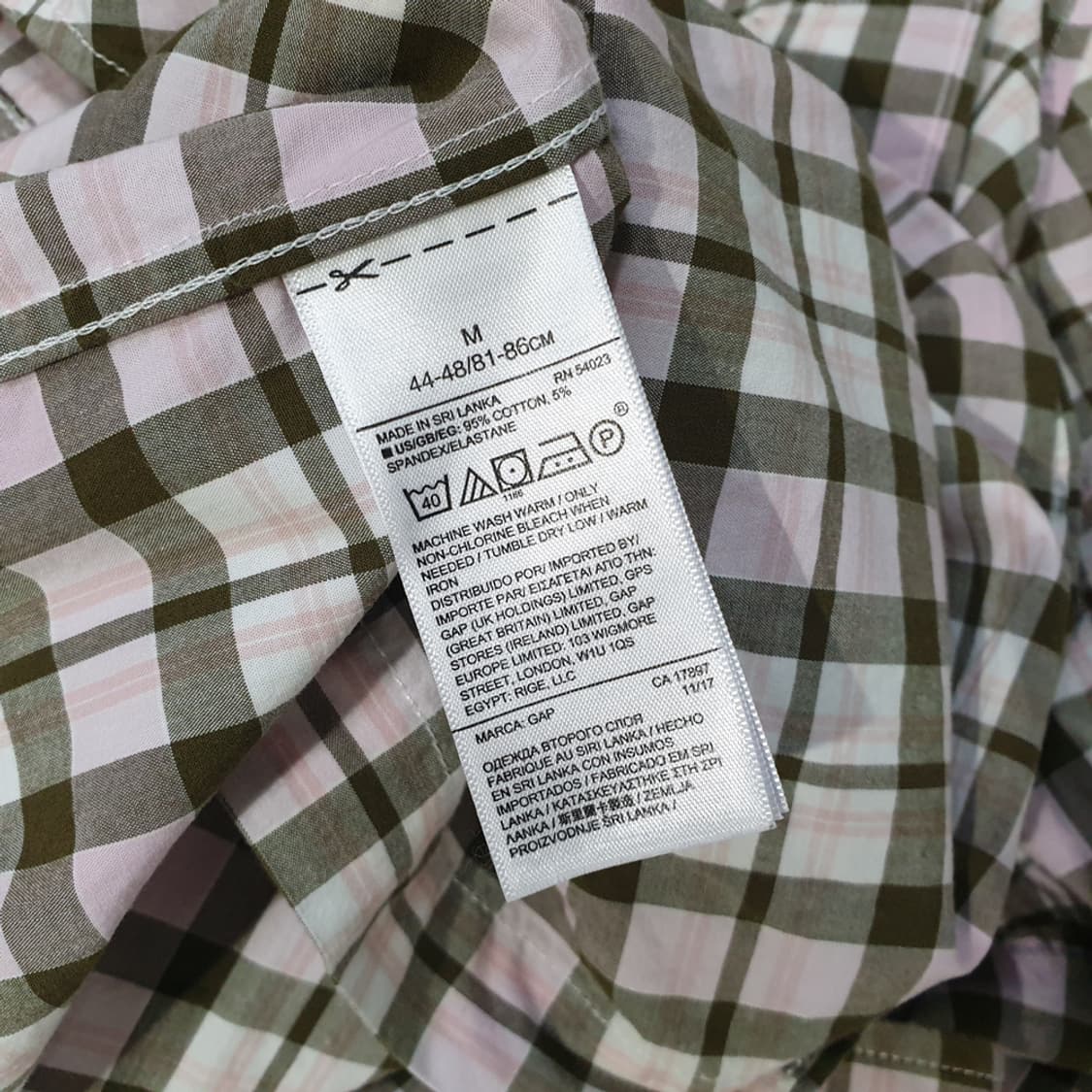 GAP 갭 체크남방 셔츠 M 상품이미지5